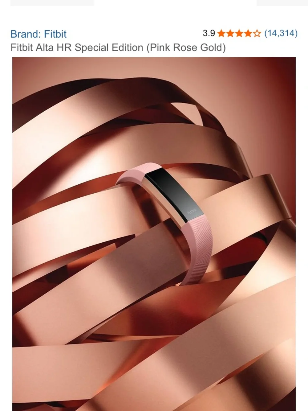 Health & Activity Tracker Smart Band in Rose Gold Pink